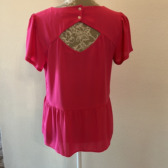 Loft Peplum pink top - Picture 3 of 10